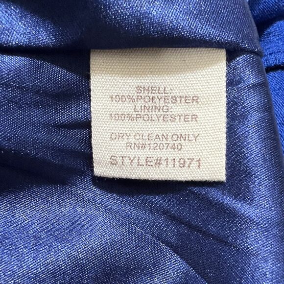 Hem & Thread Women's Large Sleeveless Fit & Flare Mini Dress Navy Blue Lined - Picture 5 of 11